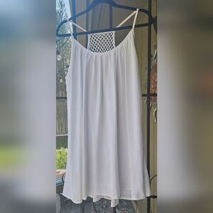 White Shift Dress--Perfect for beach, party, or picnic!